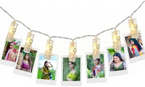 MUSHA Personalized Photo Clip LED Fairy Lights with Printed Photos