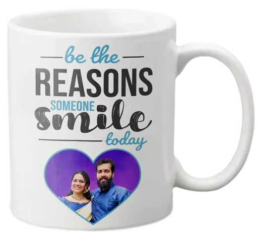 Customized Ceramic Photo Mug - Personalized Coffee Mug with Photo & Text | Birthday Gift Trichy | Musha Devi Gifts