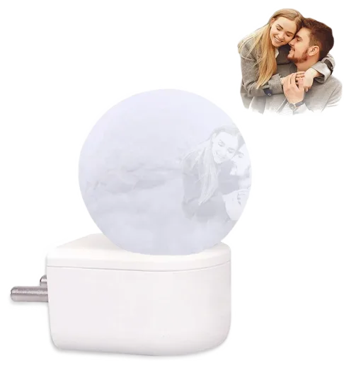 Customized 3D Mini Photo Moon Lamp - Personalized Lithophane Night Light Gift (5cm)
