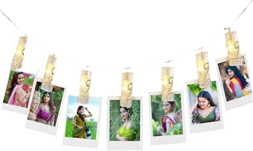 MUSHA Personalized Photo Clip LED Fairy Lights with Printed Photos