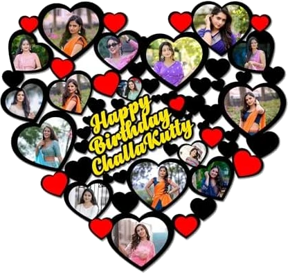 MUSHA Personalized Heart Collage Frame - 15 Photos and Name, 16 x 16 Inch