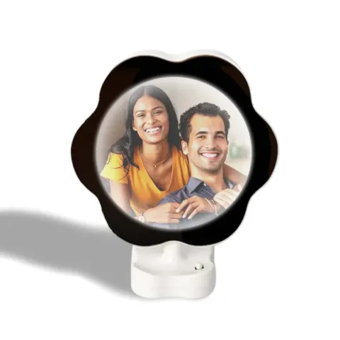 Customized Floral Petals LED Magic Mirror Photo Frame