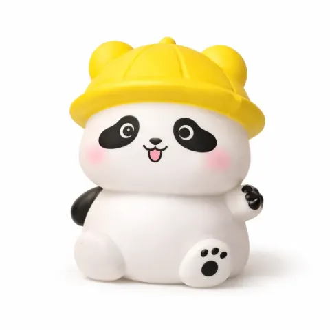 Cute Mini Panda Toy with Yellow Cap