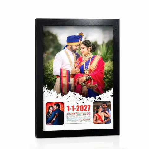 Musha Personalized Tamil Daily Calendar Photo Frame 2027
