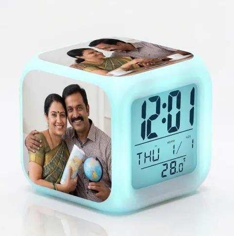 MUSHA Customized LED Photo Digital Alarm Clock