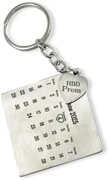 MUSHA Personalized Calendar Keychain with Name and Special...