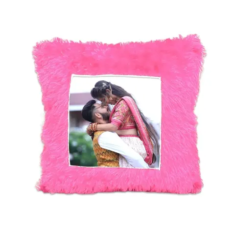 Personalised Photo Square Fur Pillow