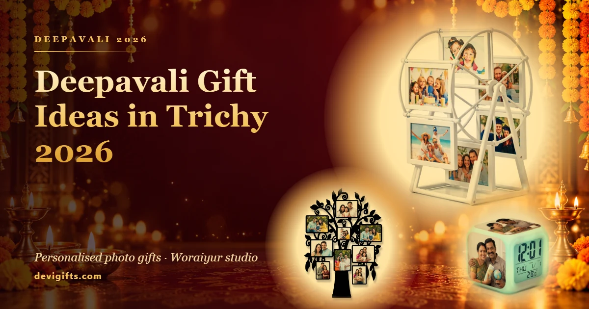 Deepavali Gift Ideas in Trichy 2026: Personalised Photo Gifts Made in Woraiyur