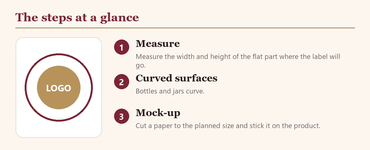 How to Choose the Right Sticker Size for Your Product: steps